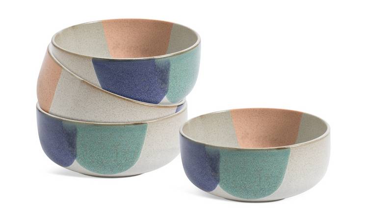 Buy Habitat 60 Recast 4 Piece Stoneware Cereal Bowls Bowls Habitat