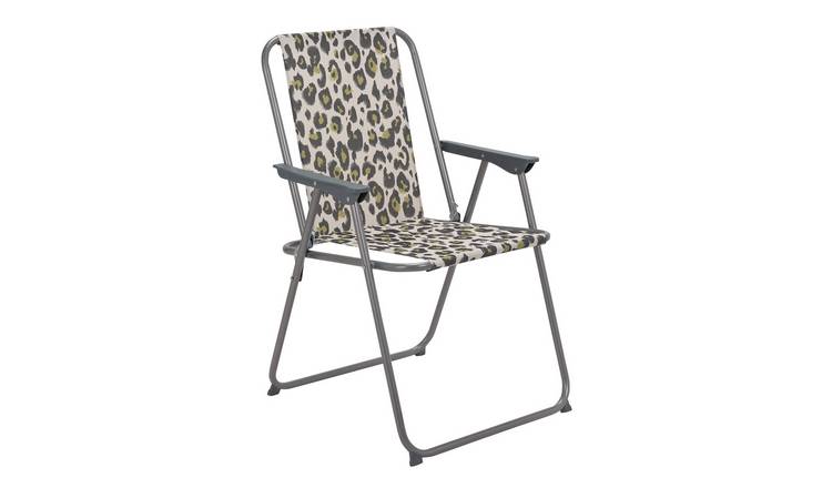 Buy Argos Home Metal Folding Picnic Chair Leopard Print