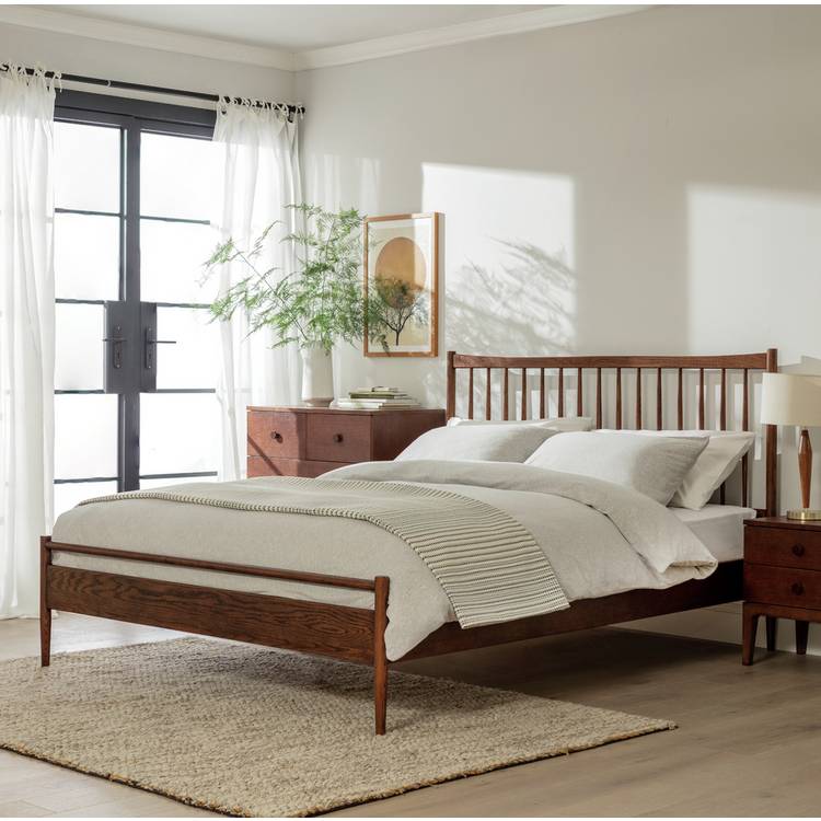 Habitat Chiltern Spindle Double Wooden Bed Frame - Walnut 0