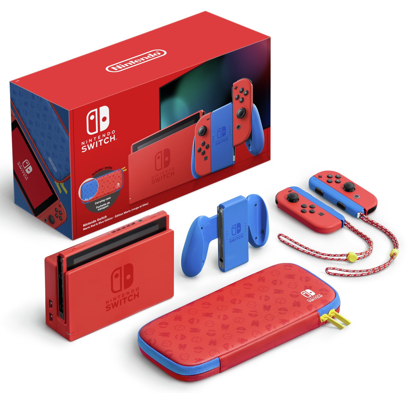 switch mario red joy con