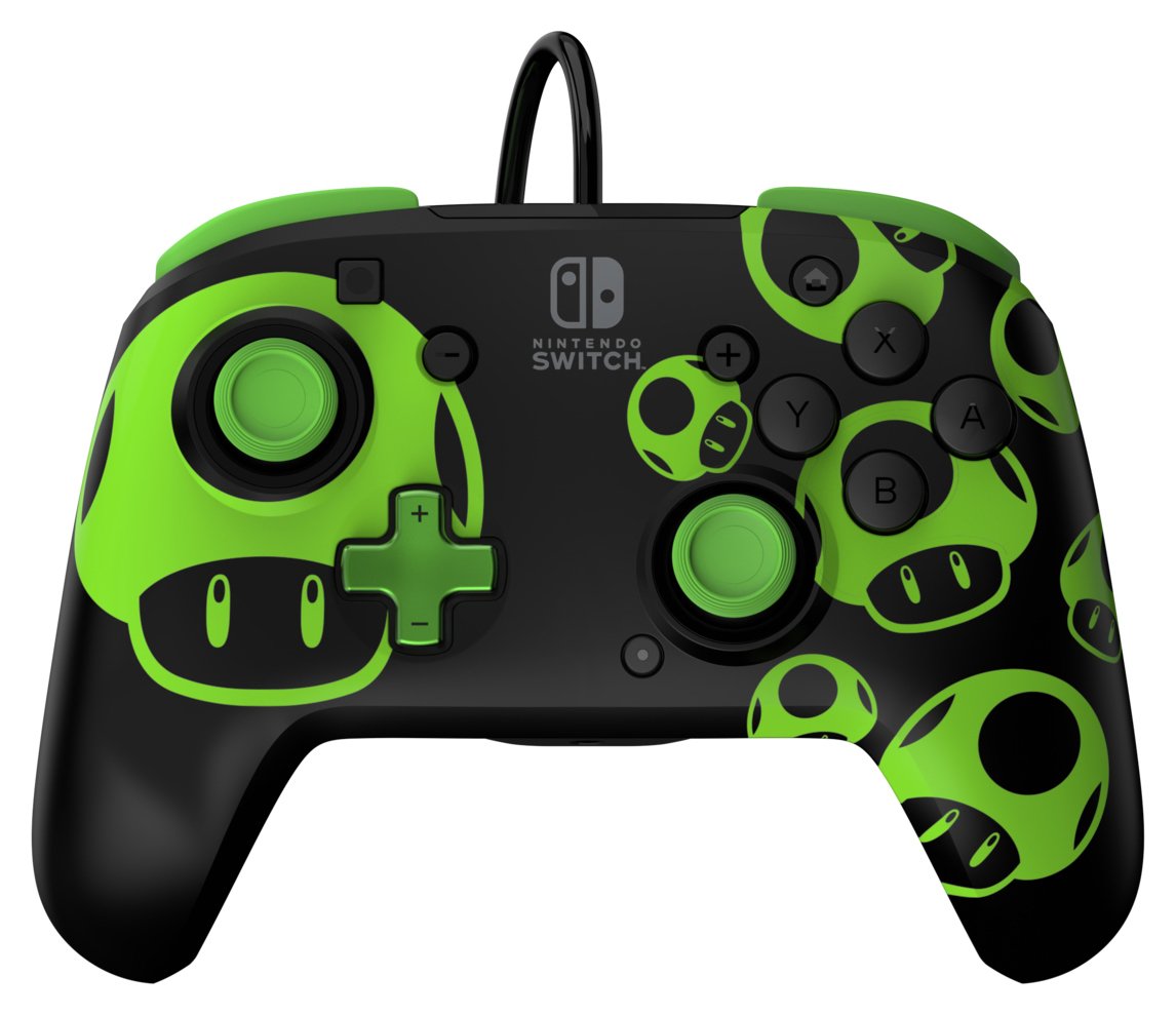 PDP Switch REMATCH Wired Controller - 1-Up Glow In The Dark