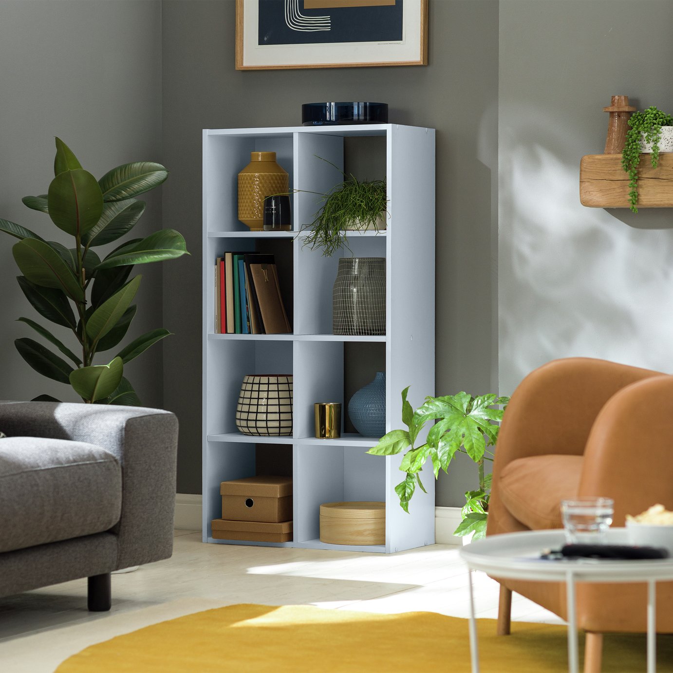 Argos Home Squares 8 Cube Storage Unit - Grey