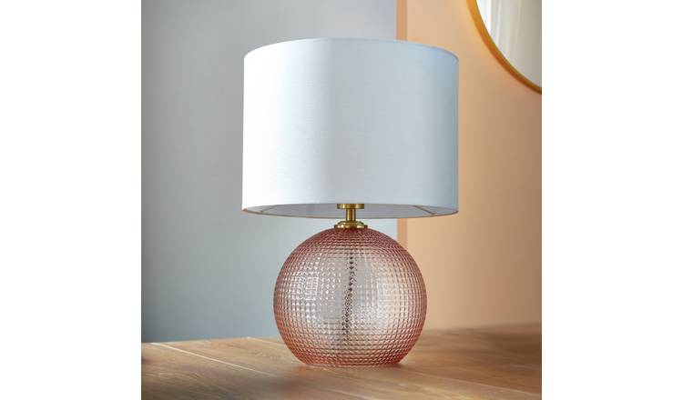 Textured glass deals table lamp