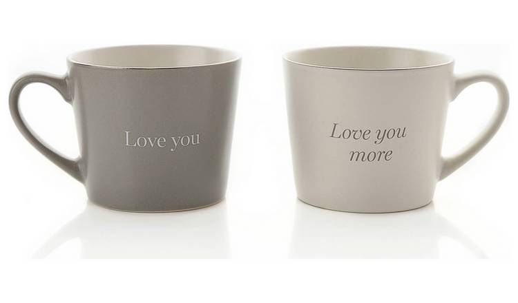 Buy Habitat Set of 4 Tea & Coffee Slogan Mugs