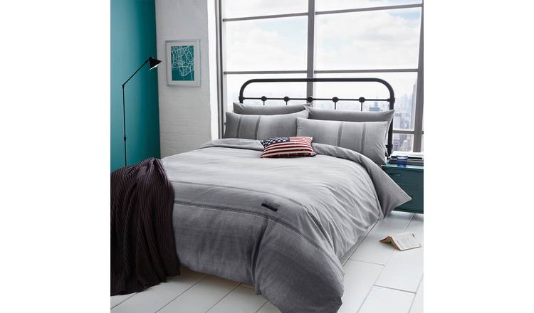 Catherine Lansfield Denim Grey Bedding Set - Single