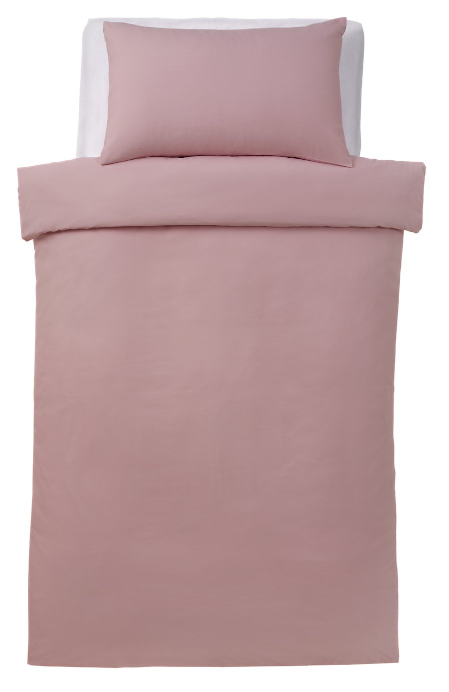 Silentnight Supersoft Plain Blush Pink Bedding Set - Single