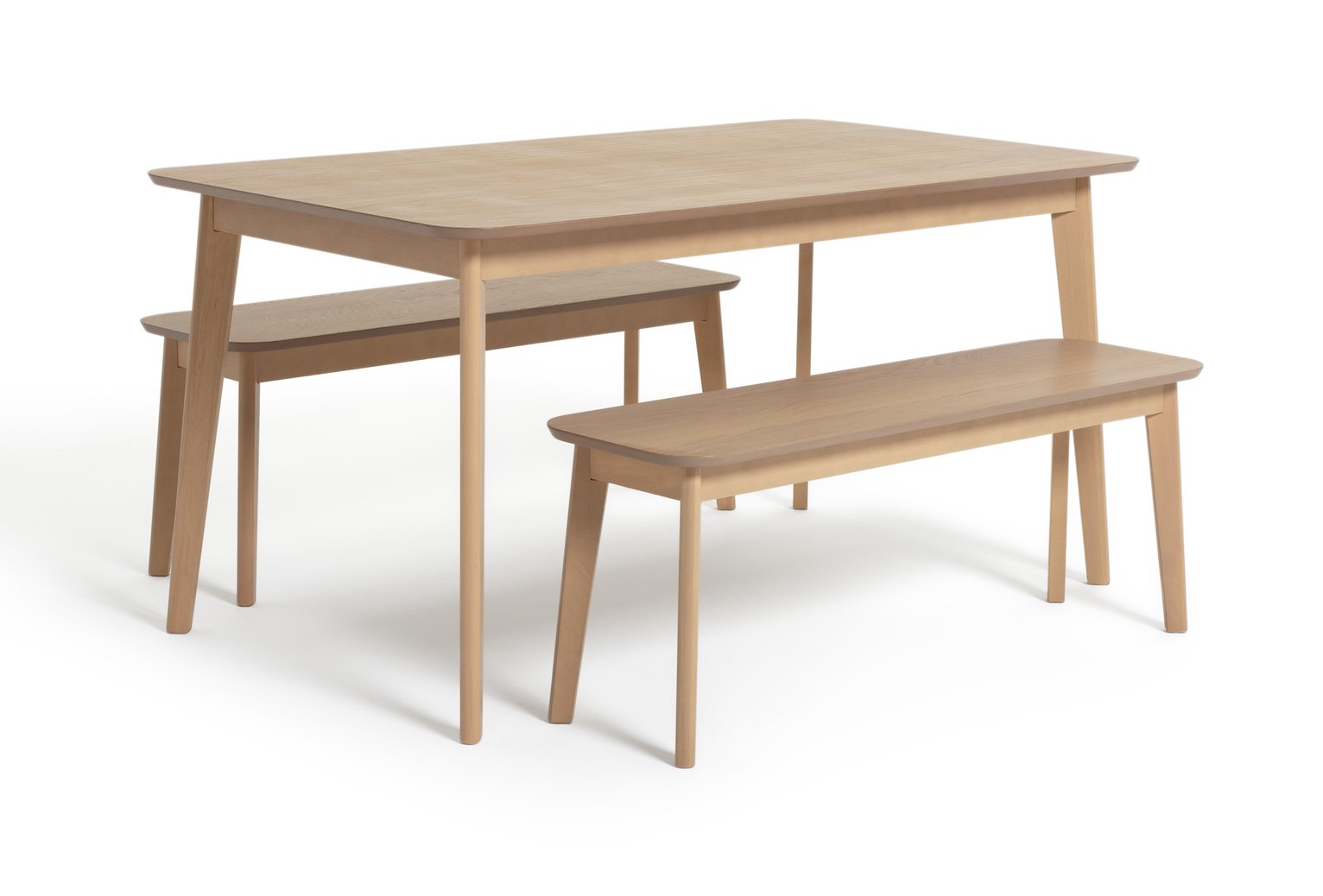 Argos Home Skandi Oak Veneer Dining Table & 2 Benches Reviews Updated