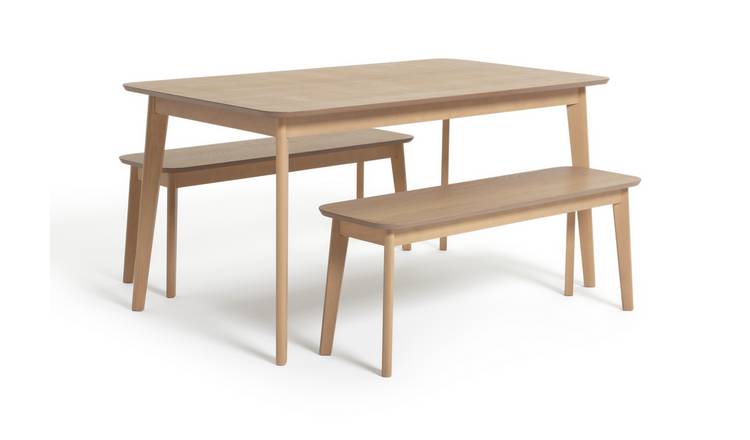 Buy Argos Home Skandi Oak Veneer Dining Table 2 Benches