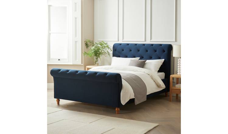 Velvet on sale bed argos