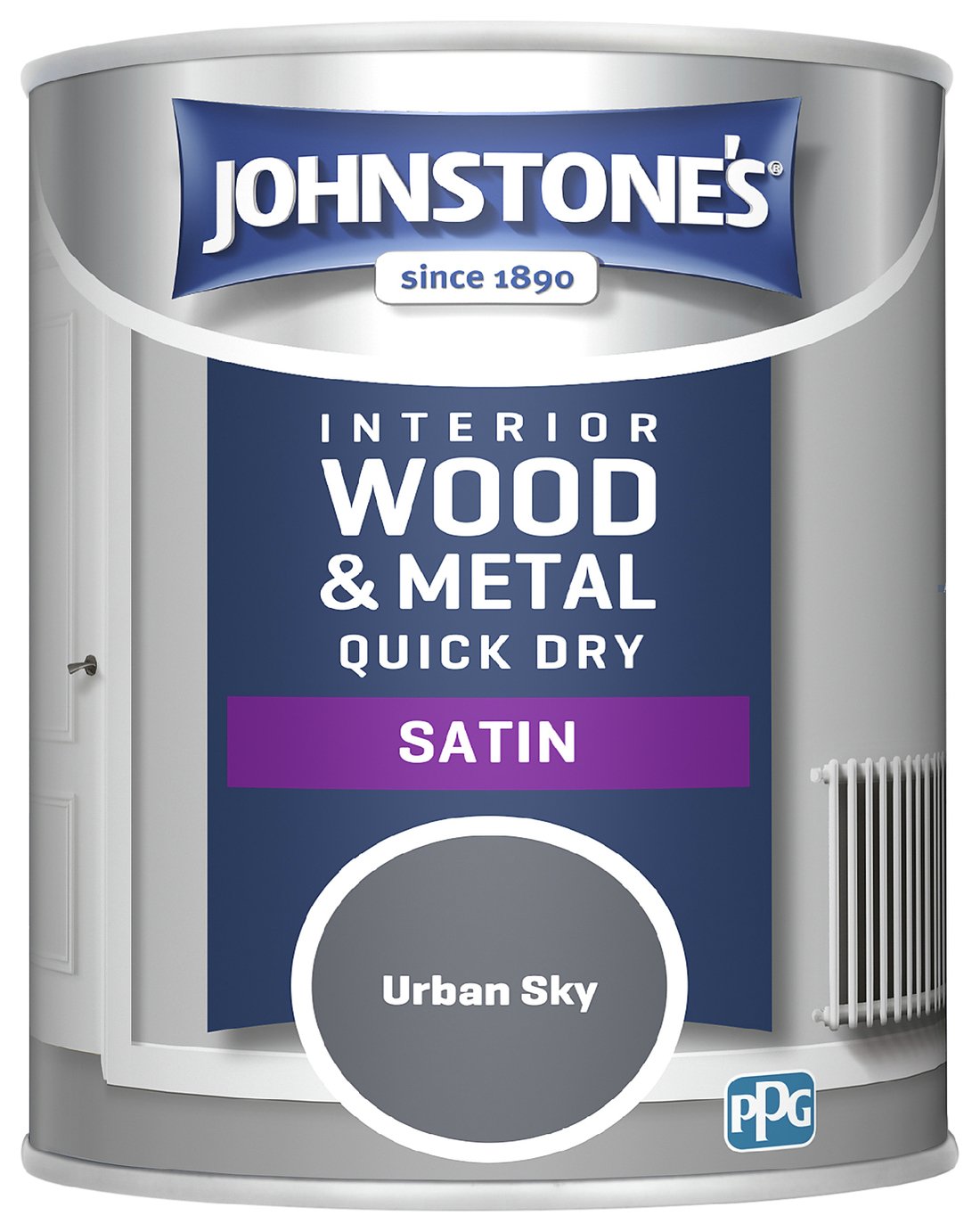 Johnstone's Quick Dry Satin Paint 750ML - Urban Sky