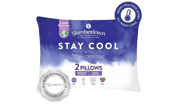 Slumberdown Stay Cool Medium Support Pillow - 2 Pack