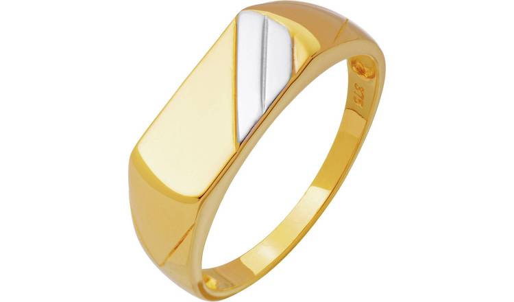 Revere 9ct Gold Multi Coloured Signet Ring - S