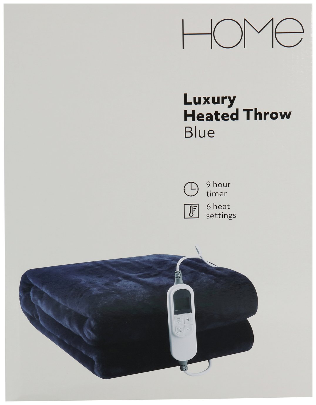 Home Blue Heated Throw 