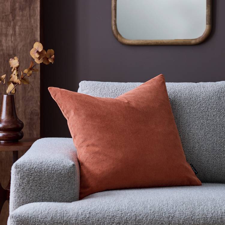 Habitat Cord Cushion Cover - Burnt Orange - 50x50cm 0