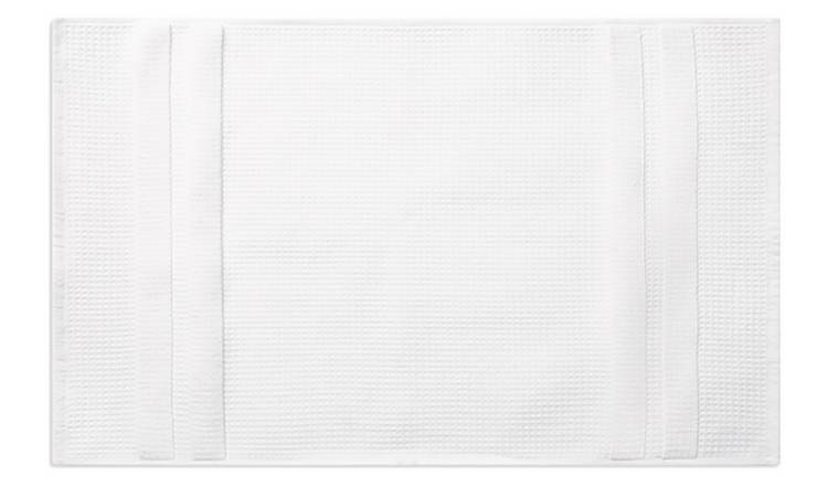 Buy Habitat Organic Waffle Bath Mat - White | Bath mats | Argos