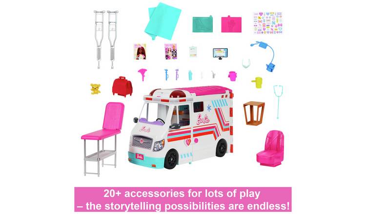 Buy Barbie Care Clinic Vehicle Playset with Lights Sounds