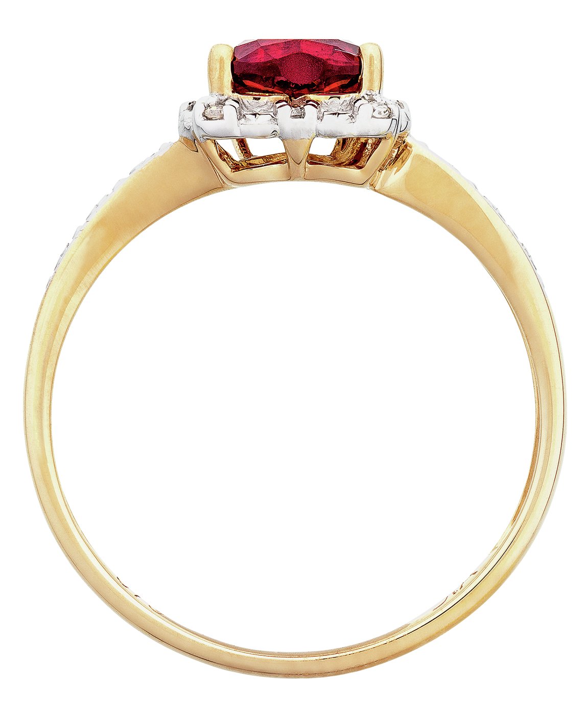 Revere 9ct Gold Ruby and Diamond Accent Heart Ring Review