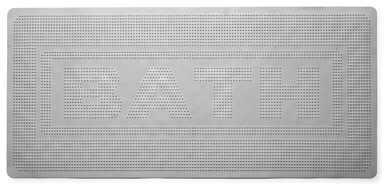 Croydex Rubber Bath Mat - Grey