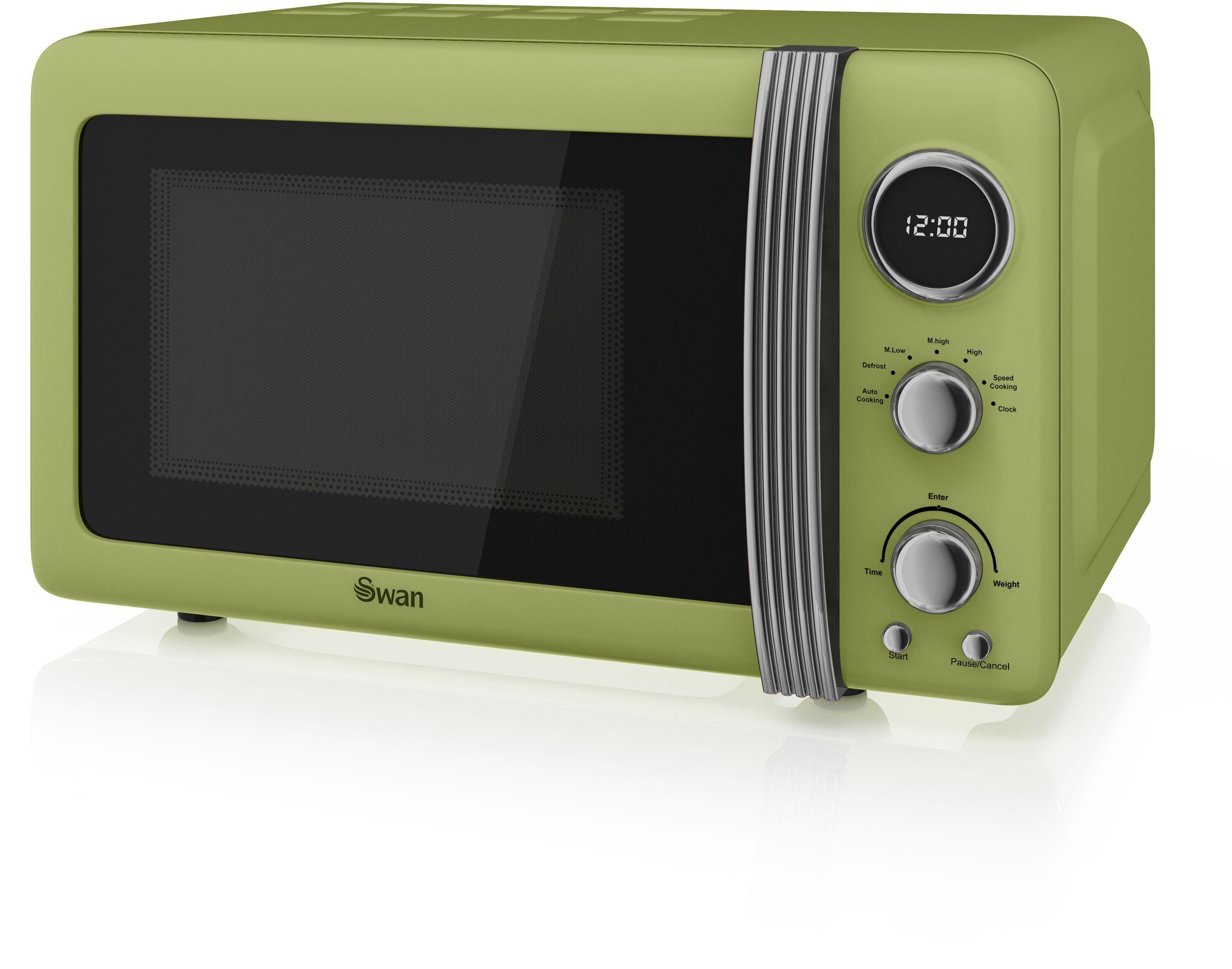 Swan 800W Standard Microwave SM22030GN - Green