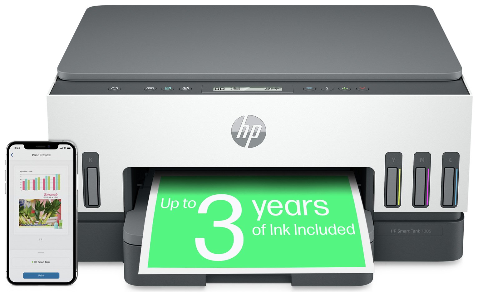HP SmartTank 7005 All-in-One Wireless Inkjet Printer