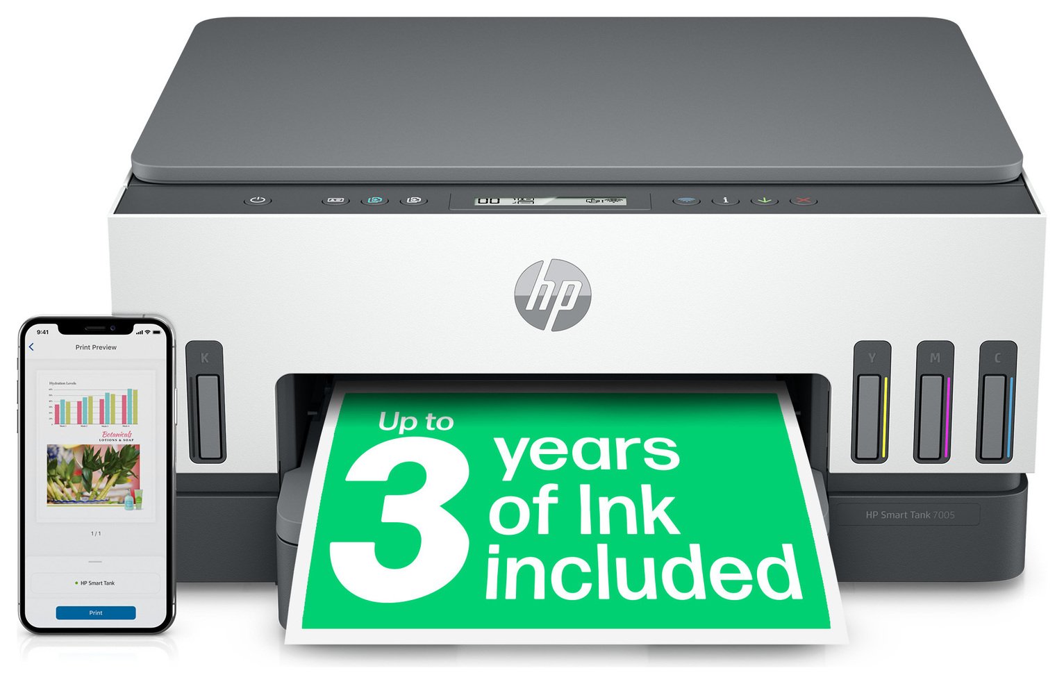 HP Smart Tank 7005 All-in-One Wireless Inkjet Printer