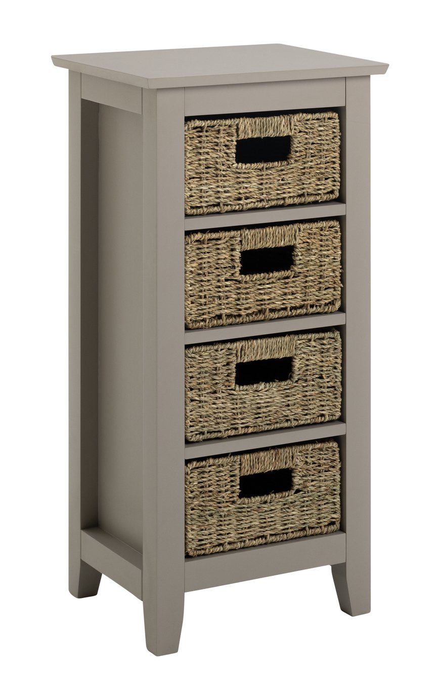 Argos Home Willow 4 Drawer Unit - Grey