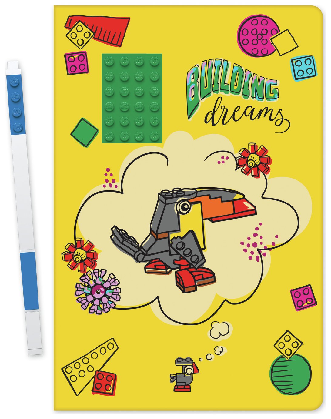 LEGO 2.0  A5 192 Pages Ruled Dreams Journal With Gel Pen