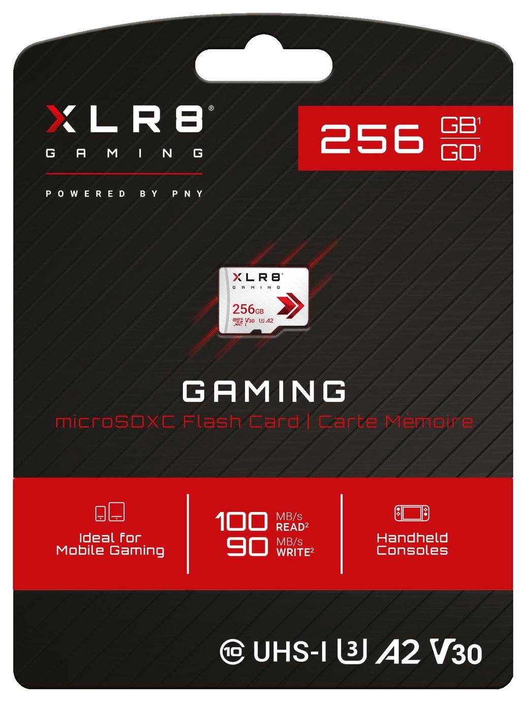 PNY XLR8 Gaming 100MBs Micro SDXC Memory Card - 256GB