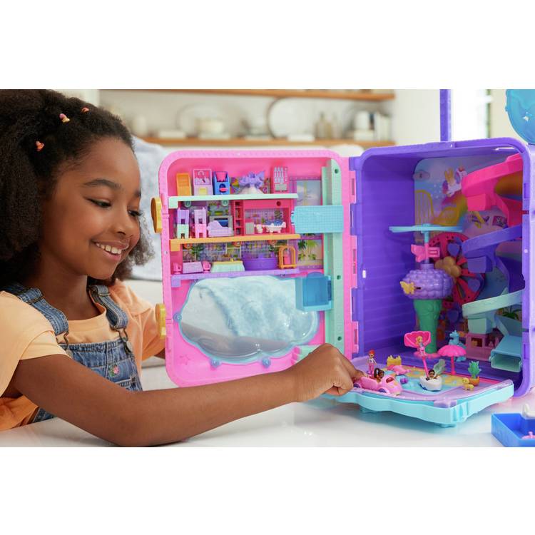 Polly Pocket Pollyville Resort Roll-Away Suitcase Playset 0