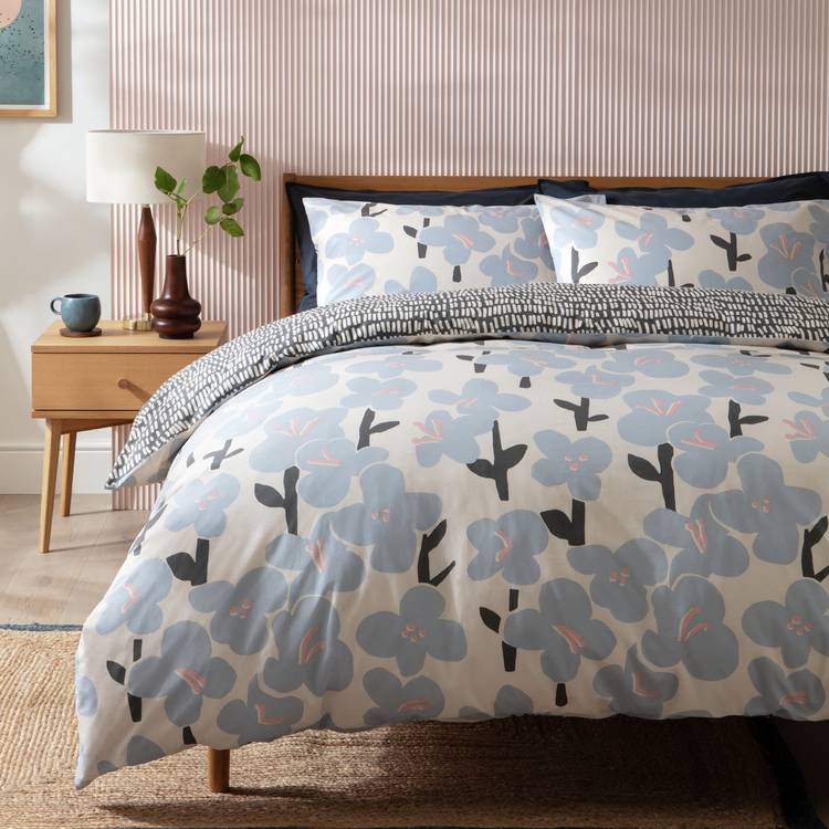 Habitat Cotton Paper Cut Floral Bedding Set - King size 0