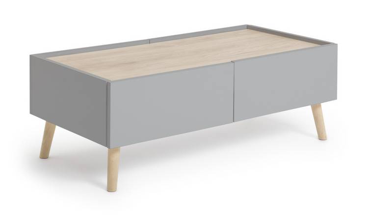 Buy Habitat Skandi 2 Drawer Coffee Table - Grey Two Tone ...