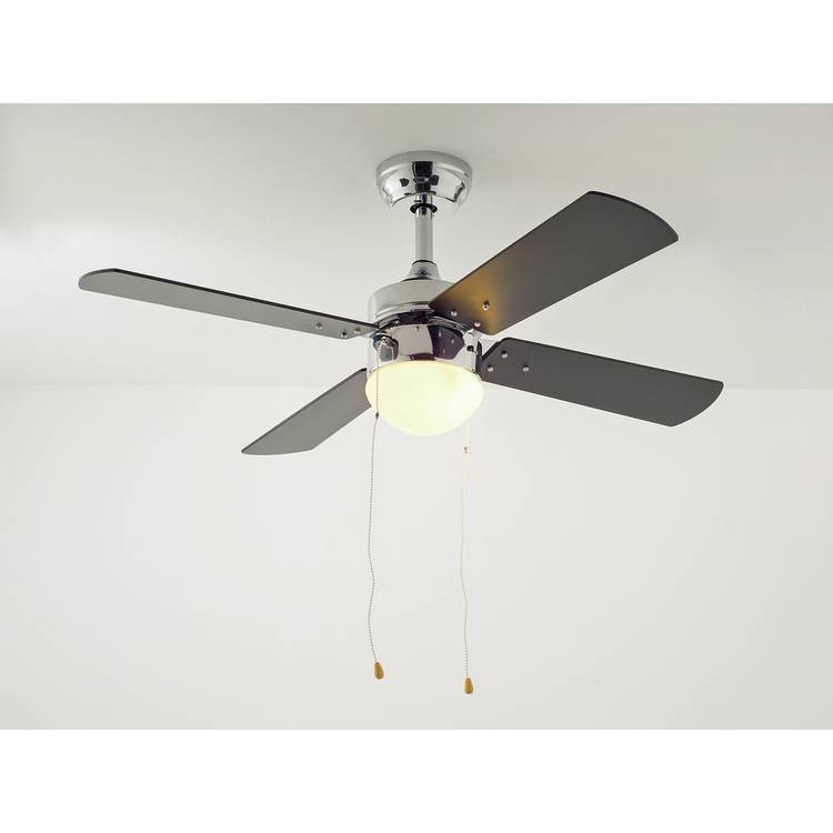 Argos Home Ceiling Fan - Chrome & Black 0