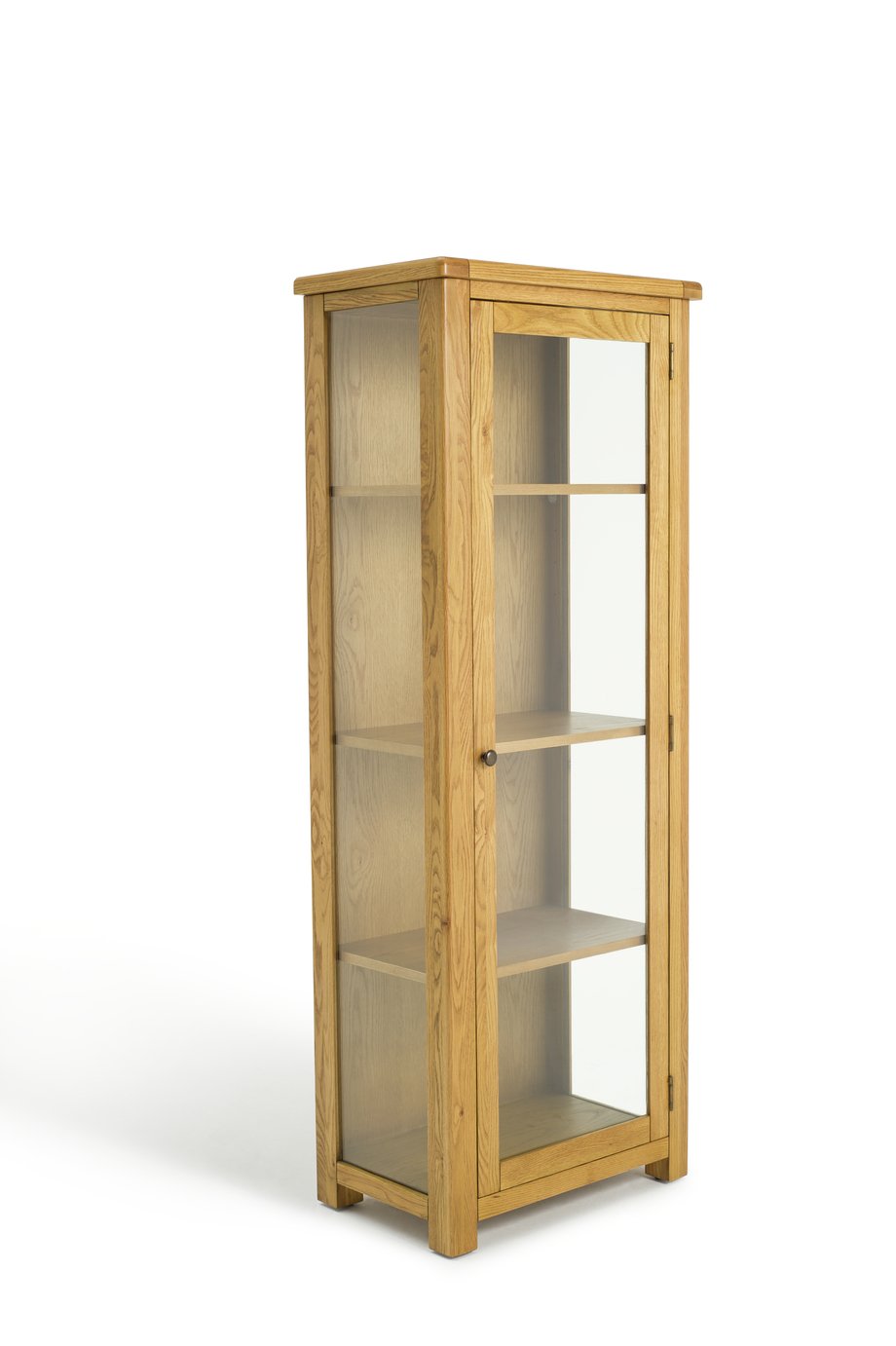 Habitat Kent 1 Door Glass Display Cabinet - Oak