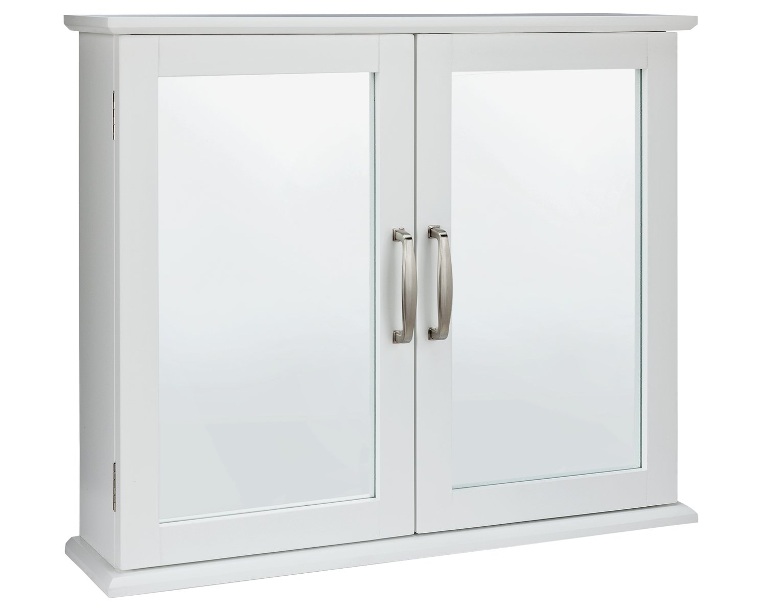 Argos Home Tongue & Groove 2 Door Mirrored Cabinet - White