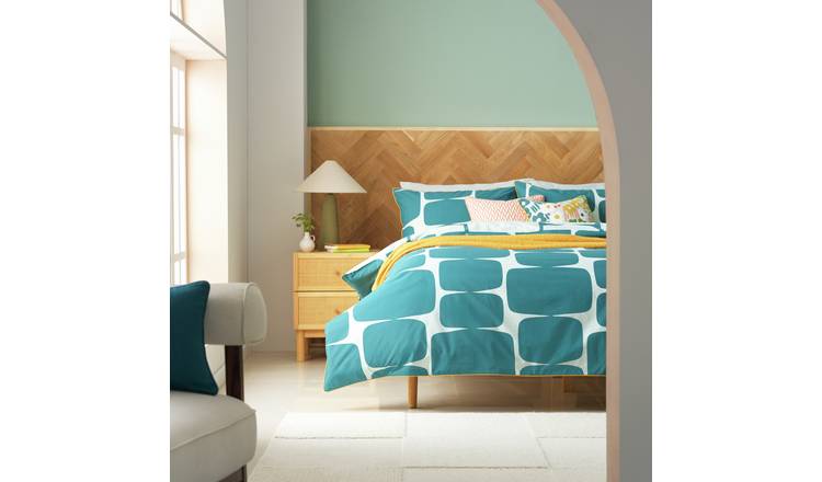 Habitat x Scion Cotton Lohko Teal Bedding Set - Single