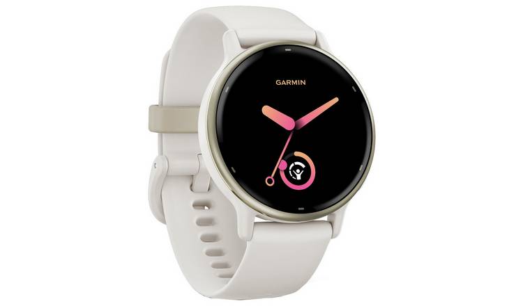 Buy Garmin Vivoactive 5 Smart Watch Ivory Cream Gold Argos