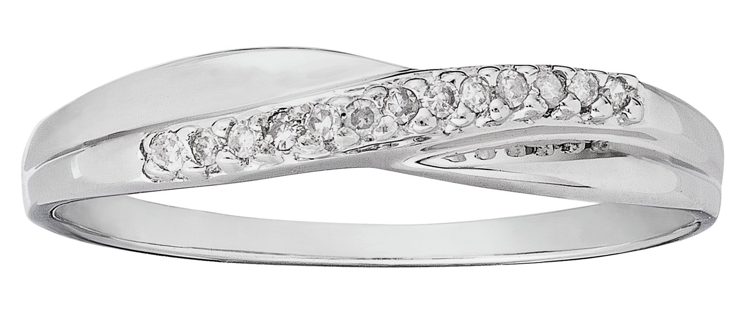 Revere 9ct White Gold Diamond Accent Eternity Ring Review