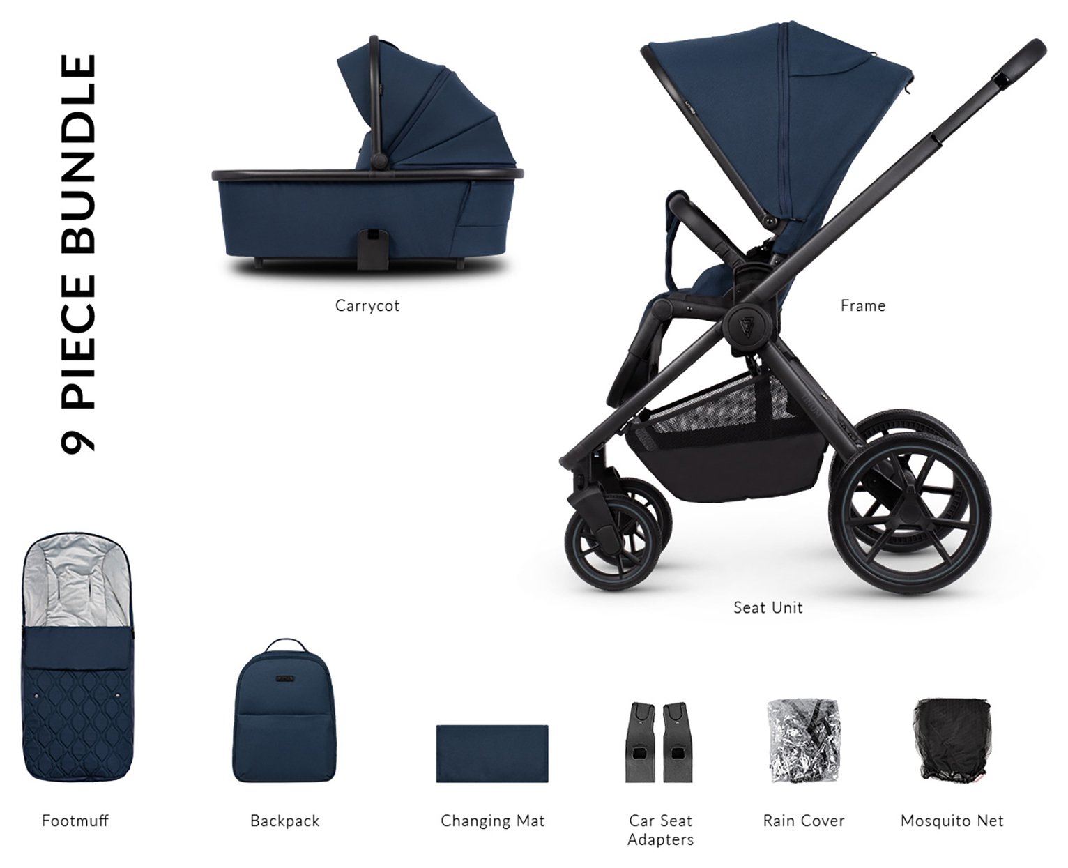 Venicci Tinum Edge 2In1 Pushchair - Ocean