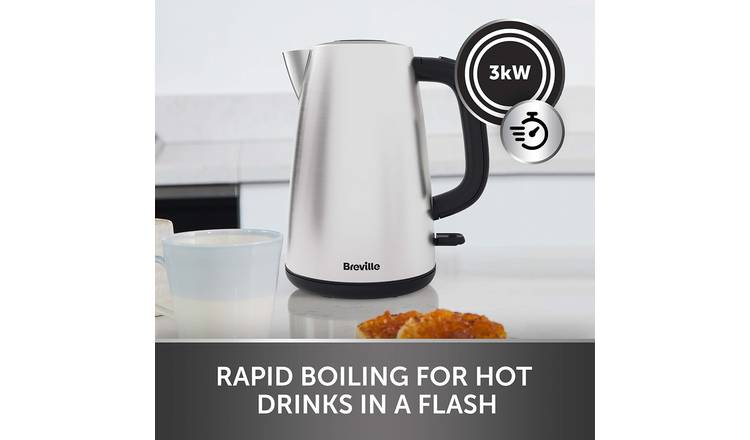 Breville VKT192 Edge Electric Kettle 1.7 Litre 3kW Fast Boil 3kW