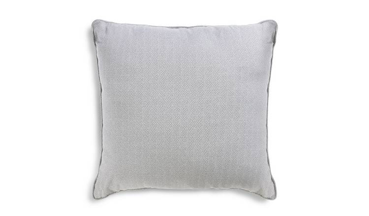 Buy Habitat Herringbone Cushion Cover Flint Grey Argos