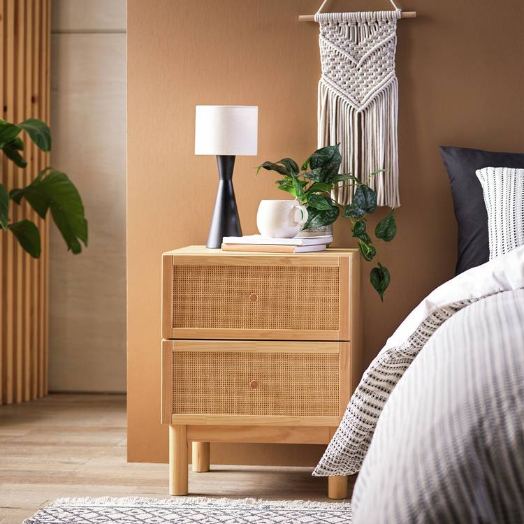 Habitat Simone 2 Drawer Bedside Table 0