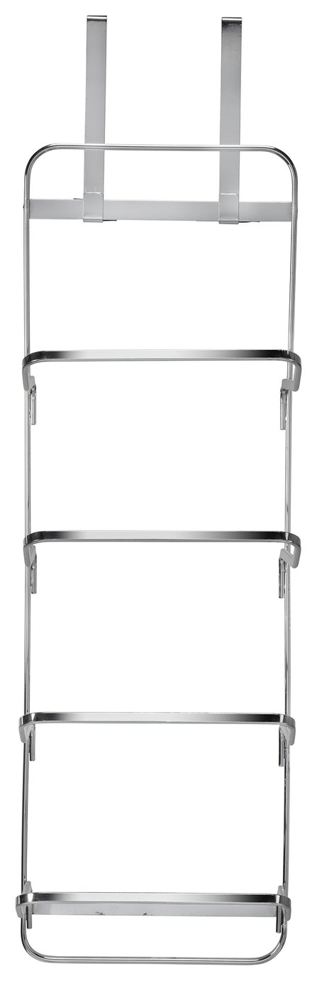 Croydex Hook Over Door Towel Rack - Chrome