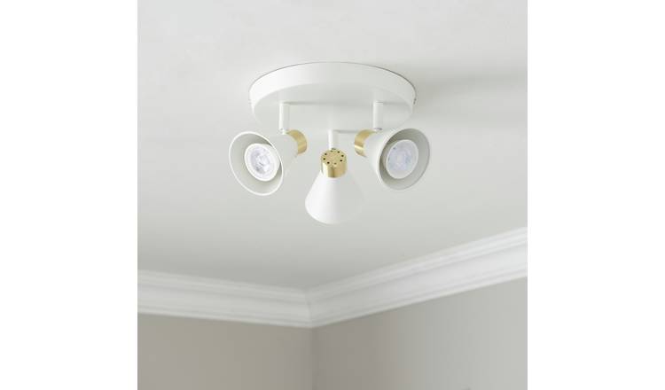 Camber Lighting Burton Metal Spotlight Plate - White & Gold