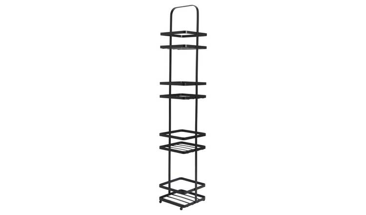 Argos Home 4 Tier Slim Black Caddy - Black