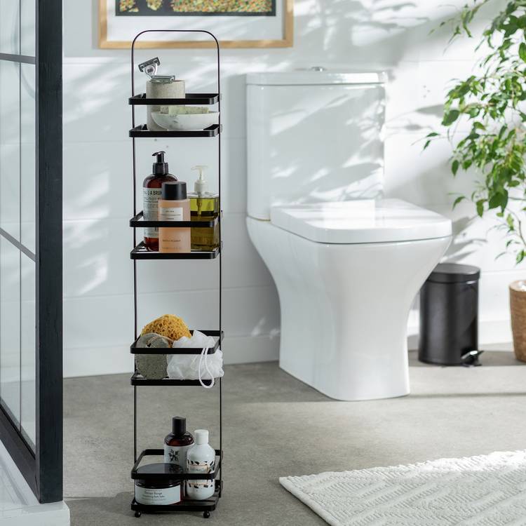 Argos Home 4 Tier Slim Black Caddy - Black 0