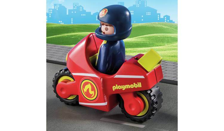 PLAYMOBIL 1-2-3 Police moto motorcycle And Man USED