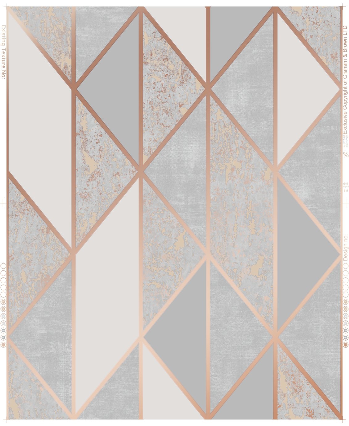 Superfresco Milan Rose Gold Geometric Wallpaper