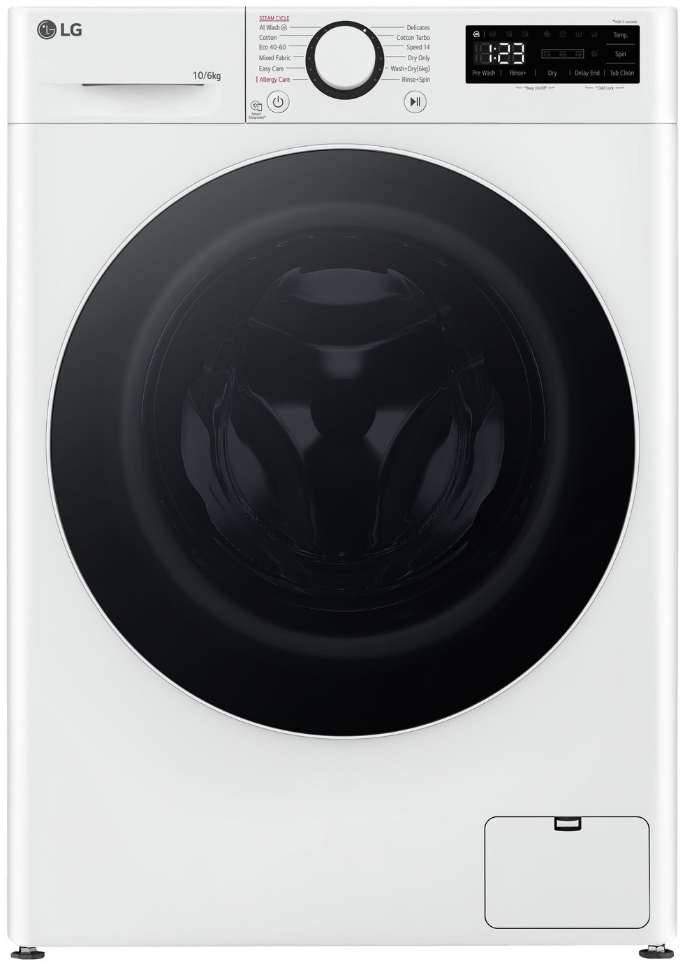 LG FWY606WWLN1 10KG/6KG 1400 Spin Washer Dryer - White