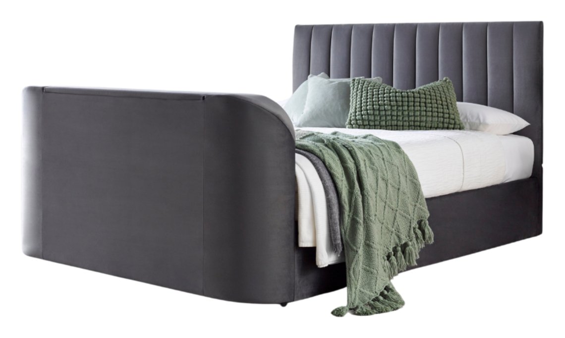 Smart TV Bed Sheldon Kingsize TV Bed Frame - Grey