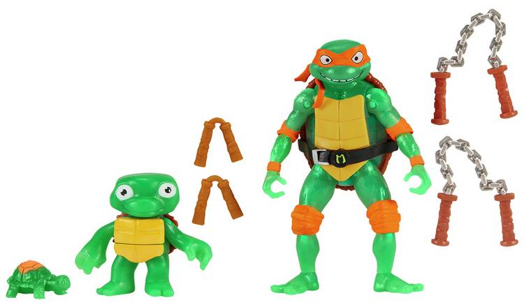 Buy TMNT Michaelangelo Evolution Action Figures Pack of 3 Playsets and figures Argos